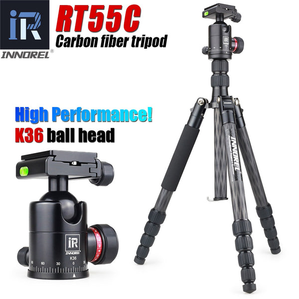 RT55C Professional carbon fiber tripod for digital camera tripode Suitable for travel Top quality series camera stand 161cm max