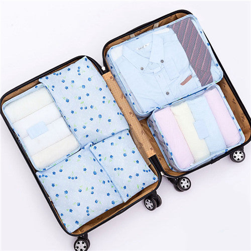 JULY'S SONG 6PCs/Set Travel Bags Luggage Zipper Bag Portable Packing Organizer Waterproof Case Bag Dropshiping