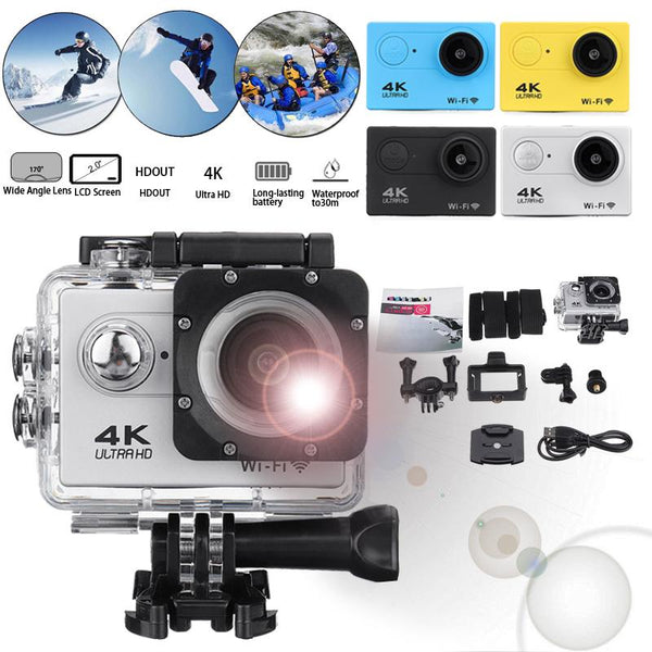 Action Camera Ultra Hd 4k 30m Wifi 2.0 170d Screen 1080p  Underwater Waterproof Sport Camera Go Extreme Pro Cam