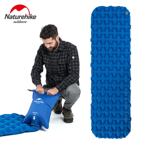 Naturehike Outdoor Inflatable Camping Mat Ultralight Sleeping Pad Mattress with waterproof air bag for Travel Camping Tent Pads