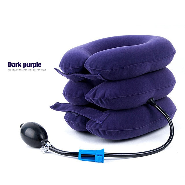 Soft U Neck Pillow Air Inflatable Pillow Cushion Cervical Brace Neck Shoulder Pain Relax Support Massager Pillow Device Traction