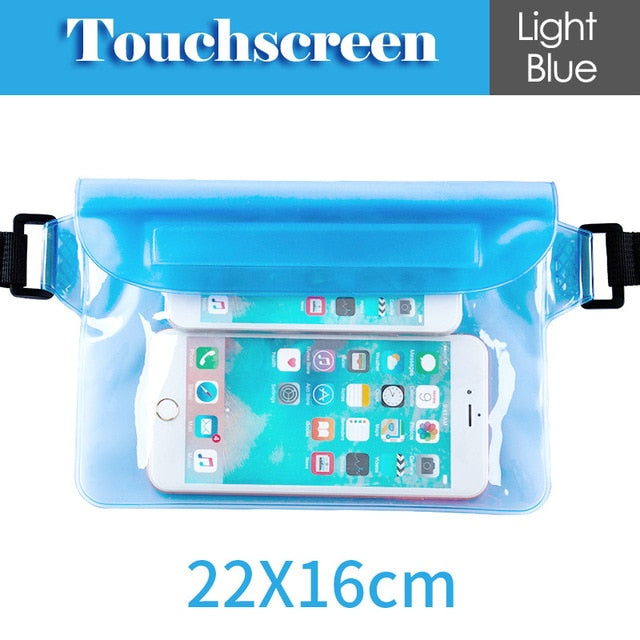 Waterproof Drift Diving Swimming Bag Underwater Dry Shoulder Waist Pack Bag Pocket Pouch for iphone 7 8 XR Xs case cover/camera
