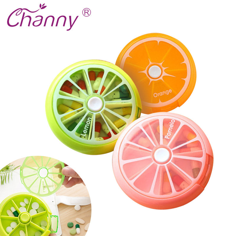 Pill Box 7 Day Weekly  Fruit Shaped Vitamin Medicine Pill box Tablet Storage Case Container Cases Travel Health Care