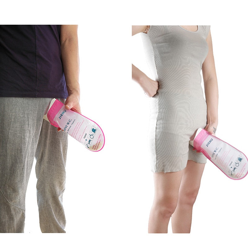 Outdoor Travel Accessorie 1pcs Disposaable Urinal Toilet Tag Bag Male Female Kid Adults Portable 700ML Emergency Pee Bag Loading