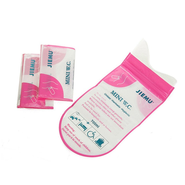 Outdoor Travel Accessorie 1pcs Disposaable Urinal Toilet Tag Bag Male Female Kid Adults Portable 700ML Emergency Pee Bag Loading